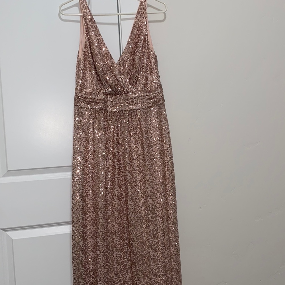 Woman’s sequined dress.